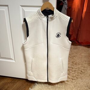 Under Armour Black and White ColdGear Vest medium loose fit